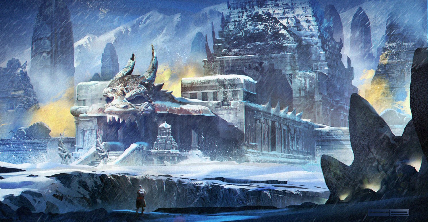 Dragon Temple in the Infinite Snow