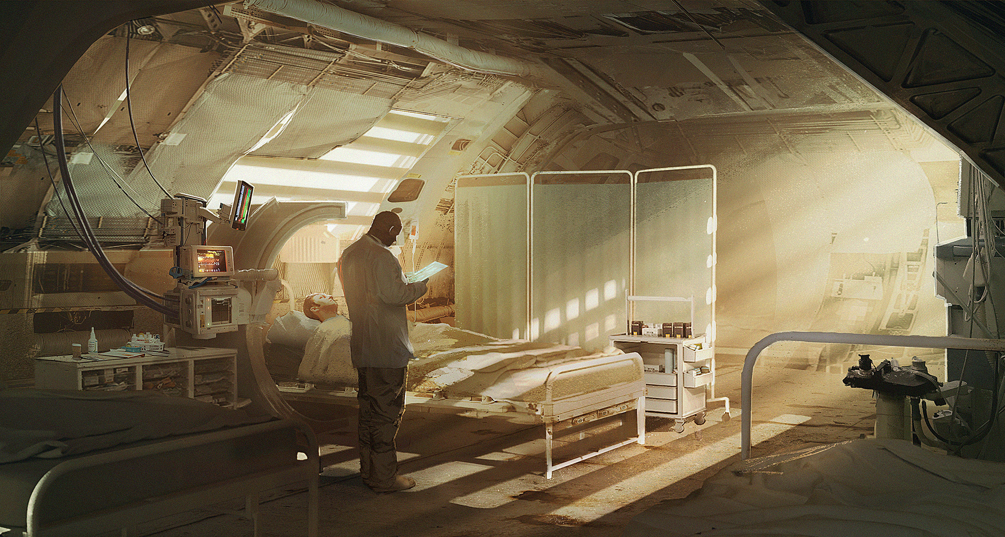 wreckage hospital by Rodolphe Lalle