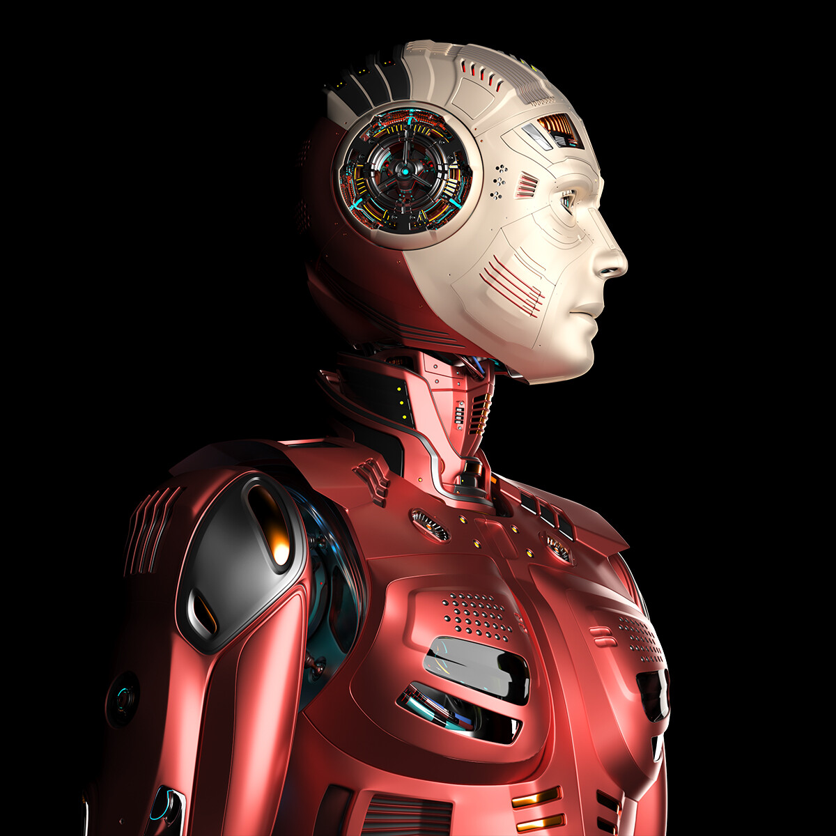 Futuristic Robot Man 2.5 by Mykola Holyutyak