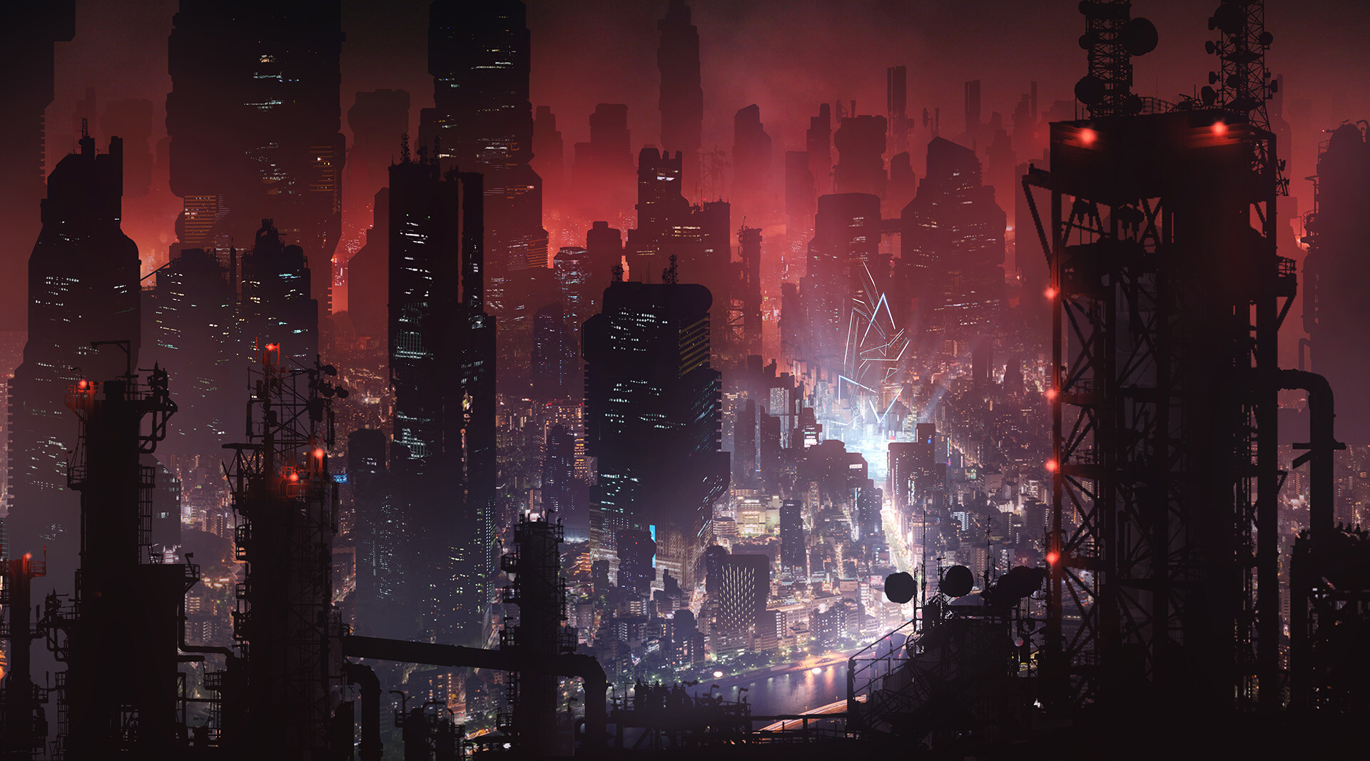 Cyberpunk city by Tarmo Juhola