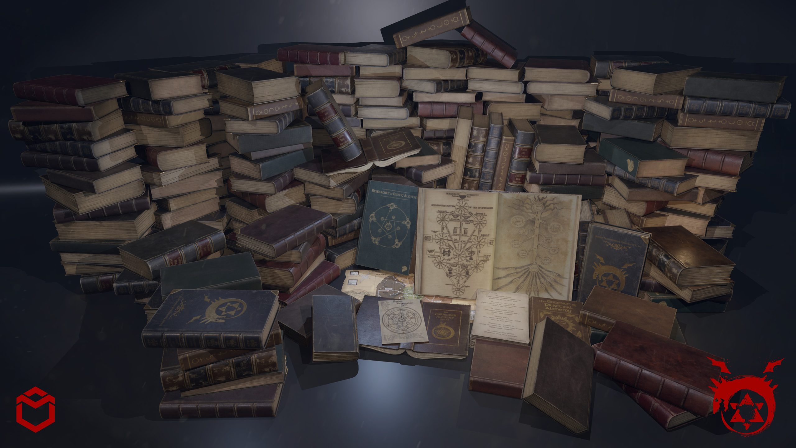 FMA | Old Alchemy Books by Mohamed El Bouhy at ArtStation