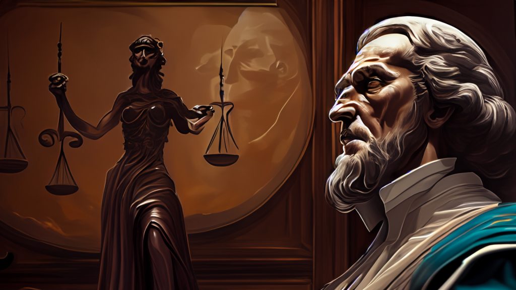 The Great Judge art (сгенерировано Adobe Firefly AI)