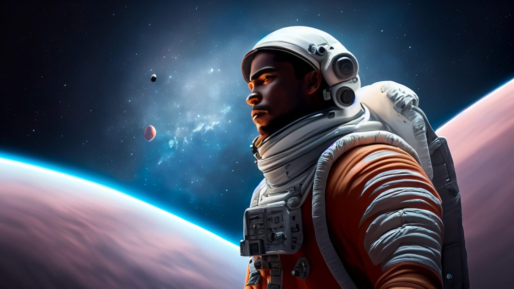 lost astronaut on Mars (сгенерировано Adobe Firefly AI)