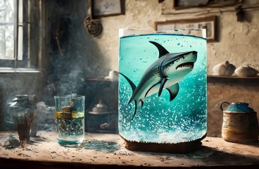 Полина Люро «Акула в стакане», 2024