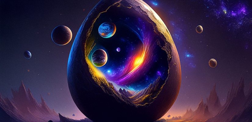 A universe inside an egg fantasy art (сгенерировано Adobe Firefly AI)